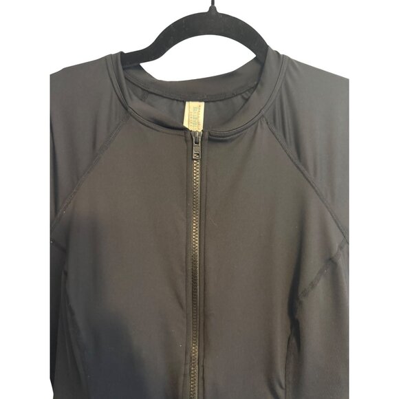 Sea Level Swim Size 14 Black Long Sleeve Zip Front One Piece Swimsuit - Picture 8 of 15